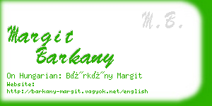 margit barkany business card